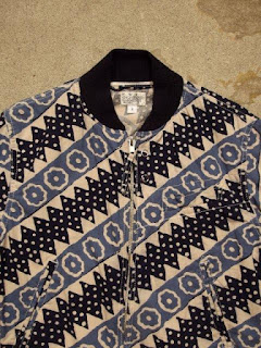 FWK by Engineered Garments "Aviator Jacket in Lt.Blue Batik Diagonal St."