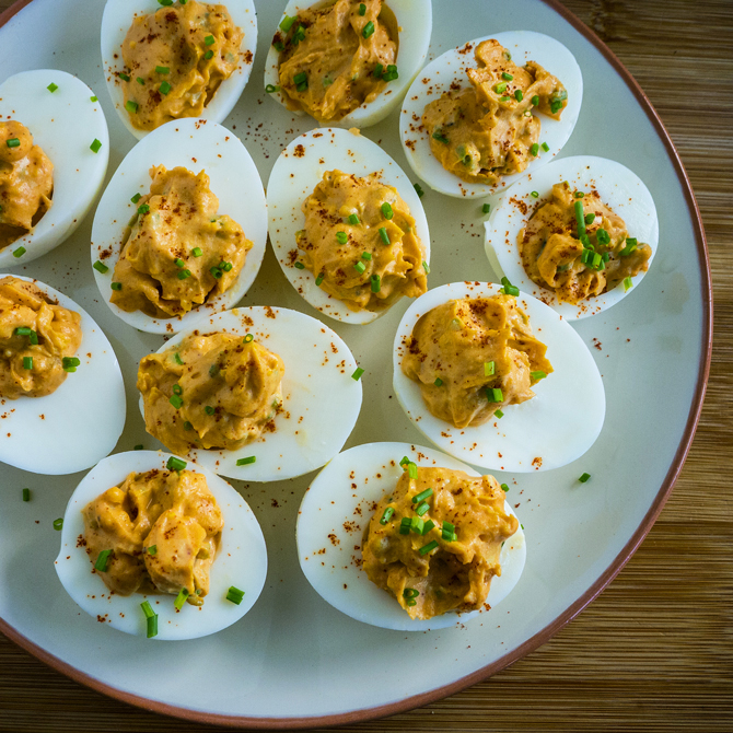 Cooking Weekends Deviled Eggs with Smoked Paprika