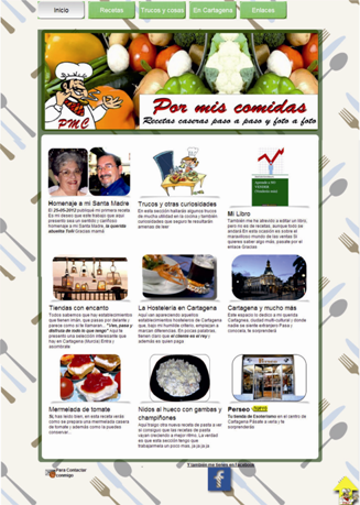 La web con mis recetas