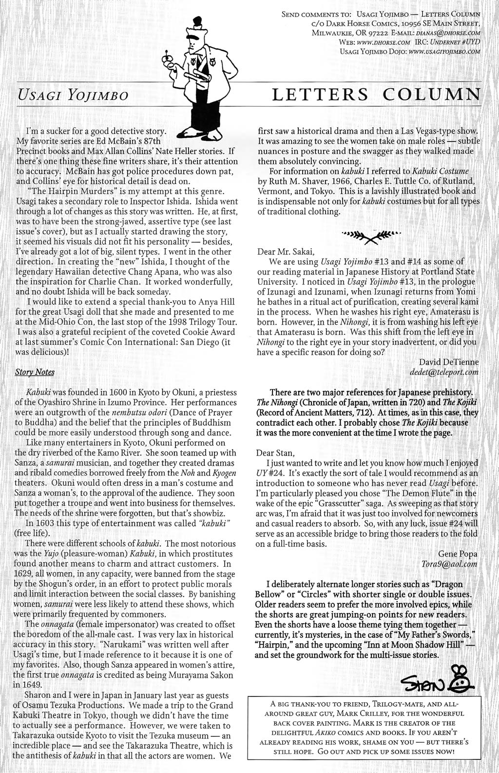 Read online Usagi Yojimbo (1996) comic -  Issue #27 - 27