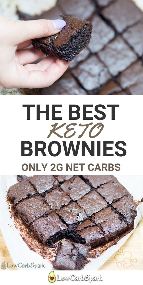 The best keto brownies made with almond flour. A serving has only 2g net carbs, and it's super dense, creamy, gooey and delicious. It's the perfect cure for a sweet tooth on the ketogenic diet. #ketodessert #ketobrownies #ketobrownie #lowcarb