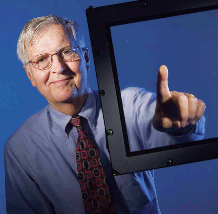 Первый в мире сенсорный. Сэмюэл Херст. Сэмюэль Херст изобретатель. Сэмюэль Херст сенсорный экран. Джордж Сэмюэл Херст Elograph.