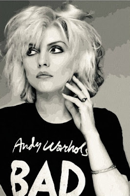 Debbie Harry 1979 Debbie Harry (1979) wearing an "Andy Warhol's Bad" T-shirt