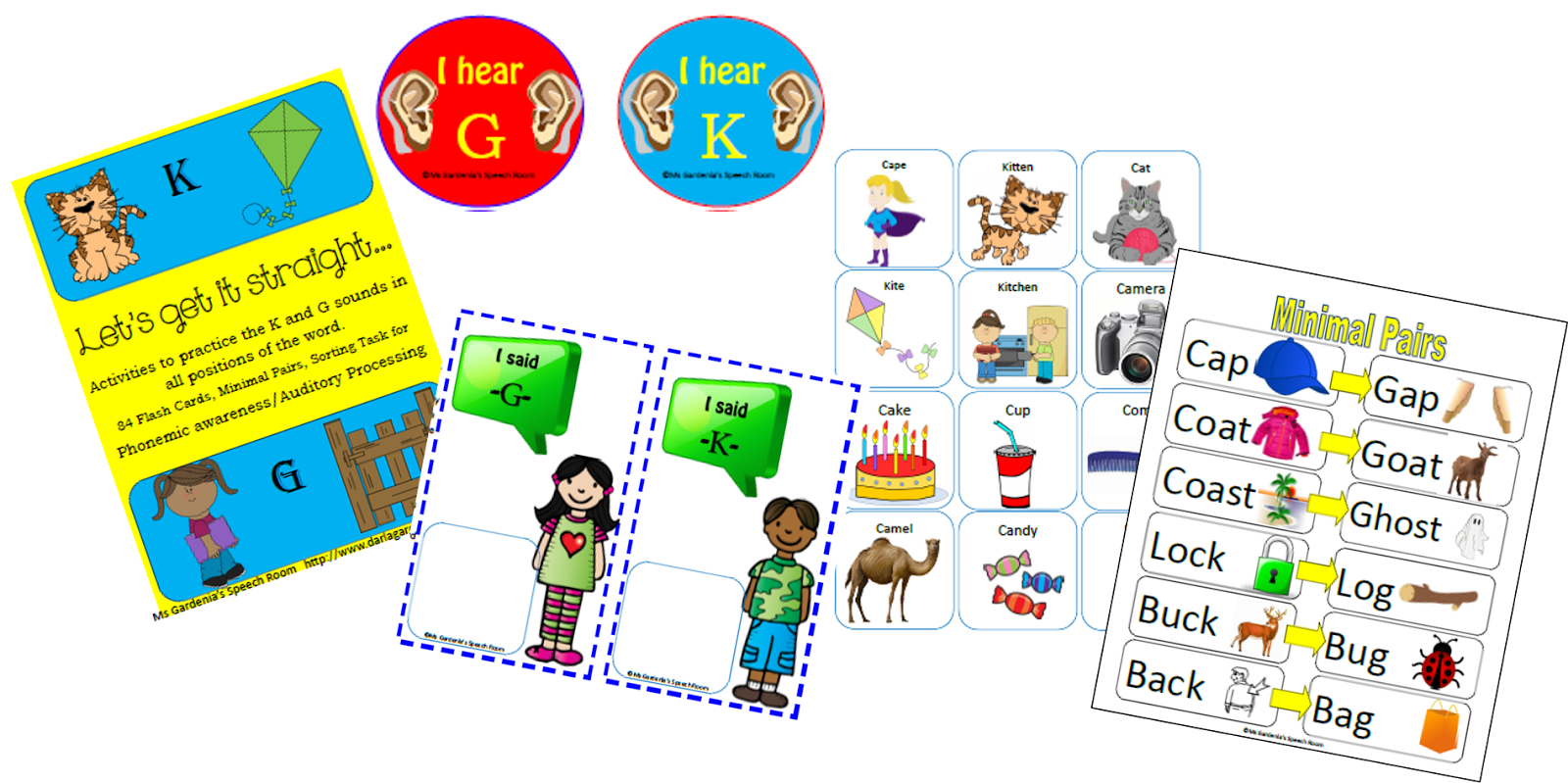 A free /K/ and /G/ activity for your speech or classroom | Ms. Gardenia