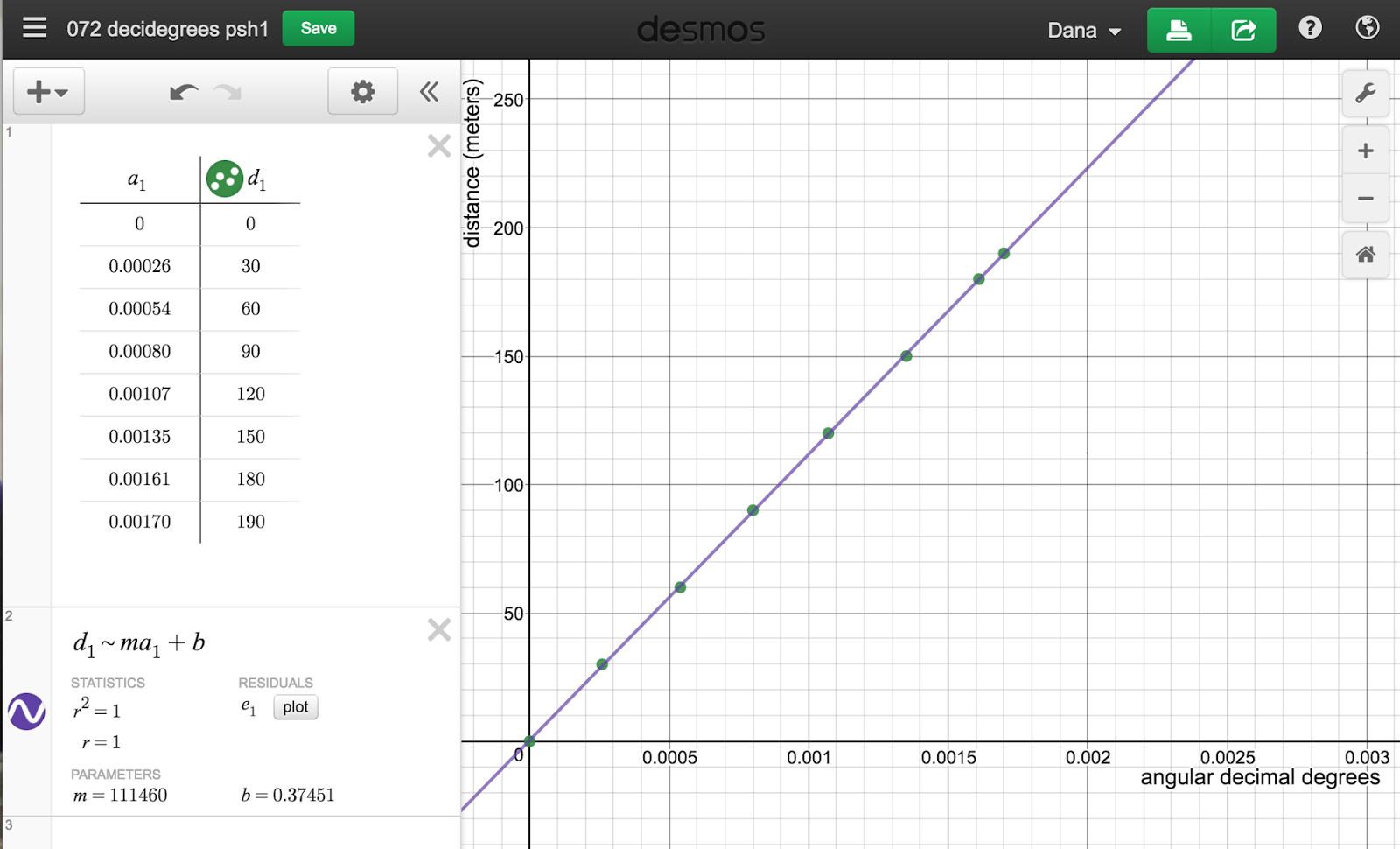 Converting arcminutes and decimal degrees to meters