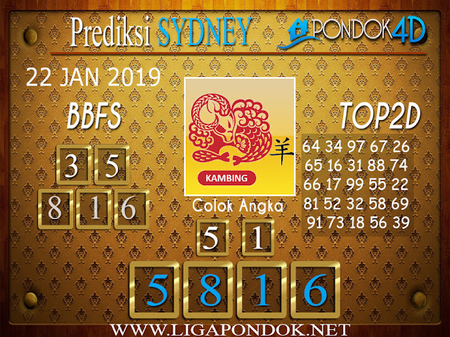Prediksi Togel SYDNEY PONDOK4D 22 JANUARI 2019 Prediksi Togel SYDNEY PONDOK4D 22 JANUARI 2019