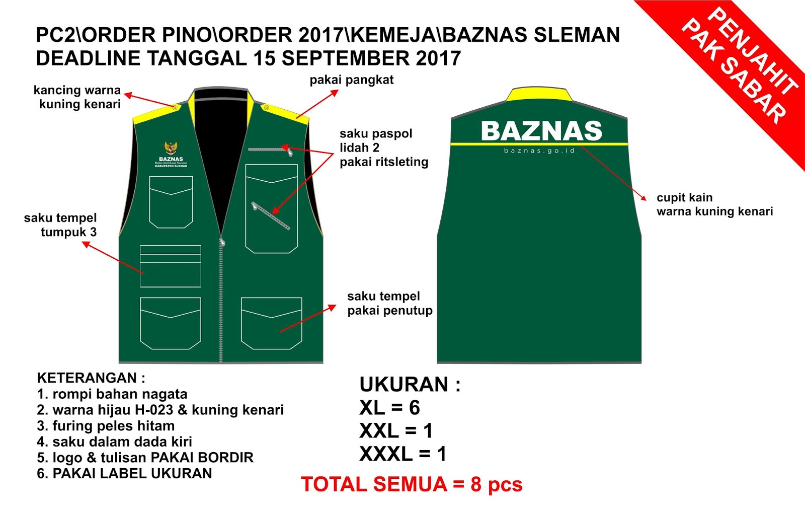 konveksi tempat bikin jaket pesan PDL PDH korsa kaos termurah dan ...