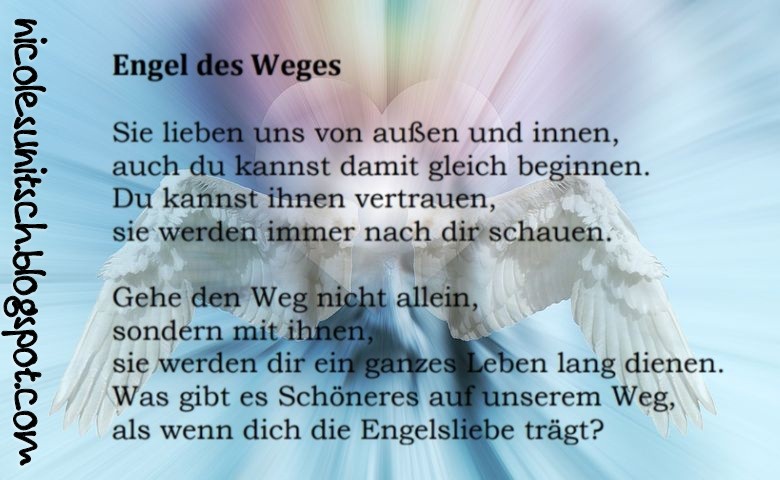 Gedichte Von Nicole Sunitsch Autorin Engel Des Weges Aus Dem