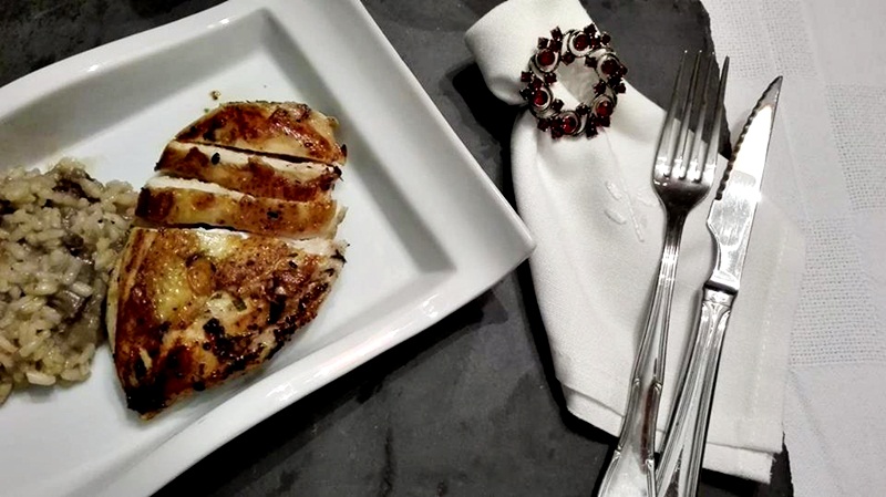 receita + peito de frango com tomilho