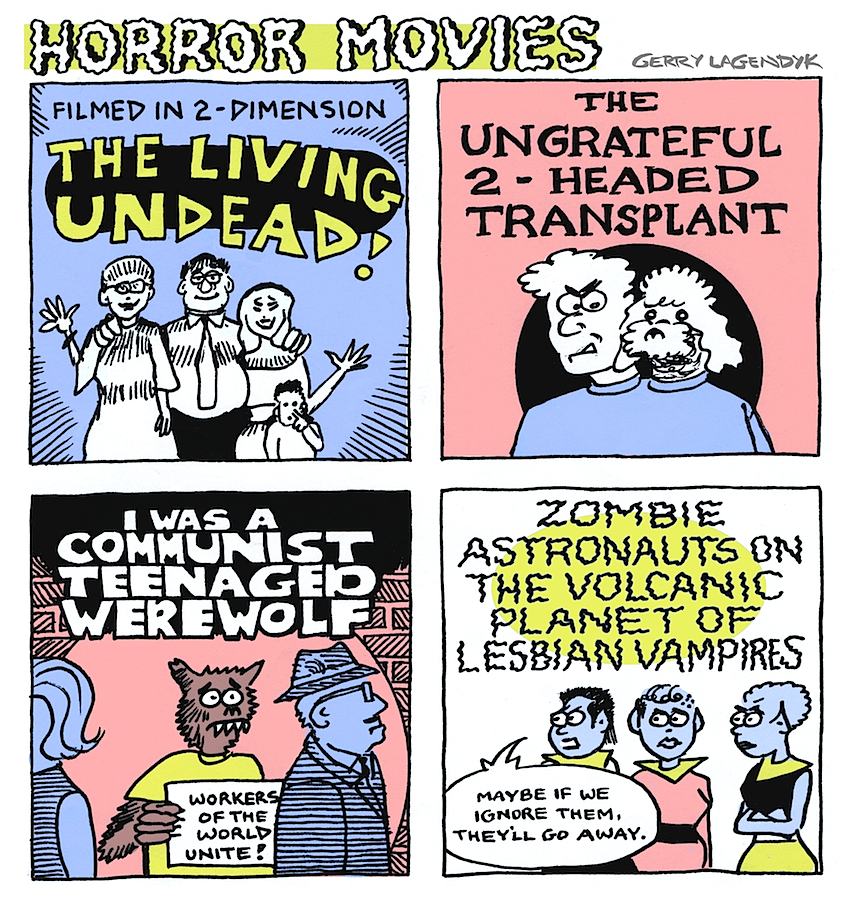 horror movies cartoon Gerry Lagendyk horror movies cartoon