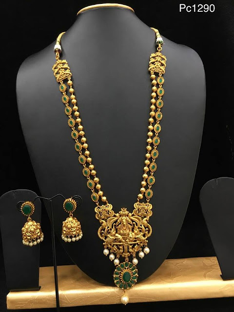 Ruby Emerald Long Neck sets | Buy online 1 gram jewellery