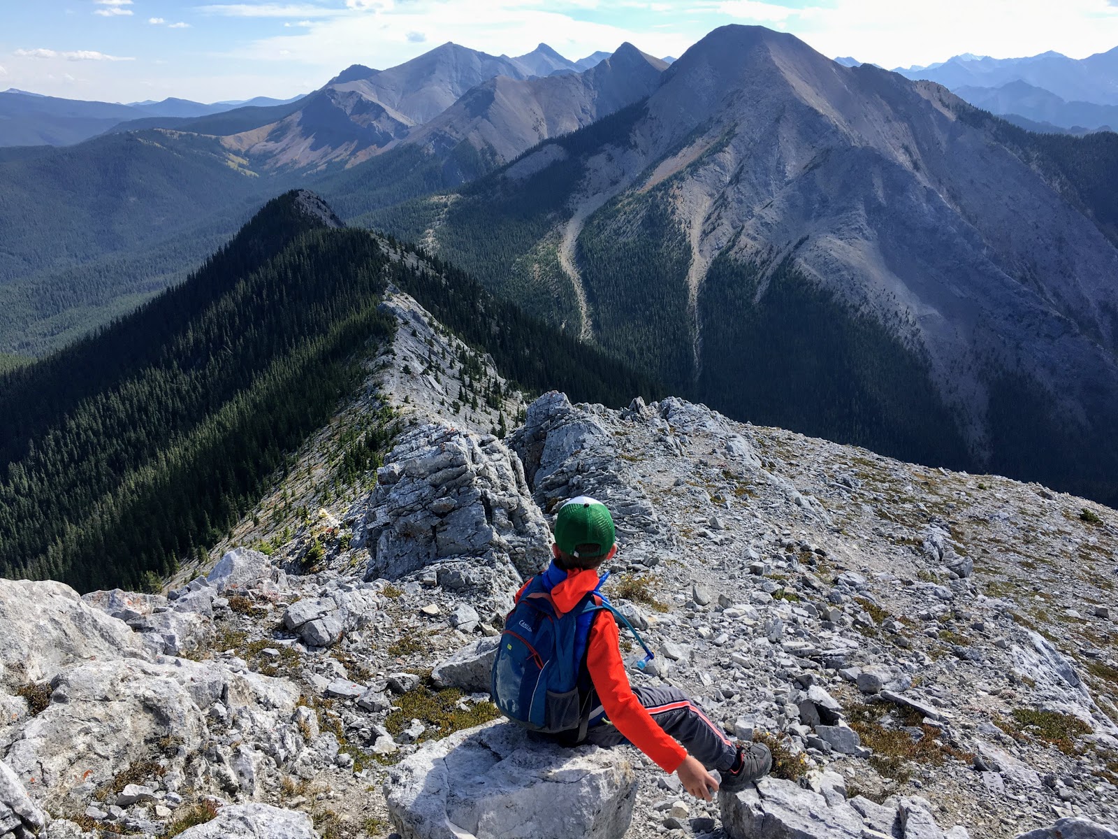 Family Adventures in the Canadian Rockies Mount Baldy Double Summit Traverse from Baldy Pass