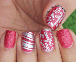 cane candy nails nail polish manicure