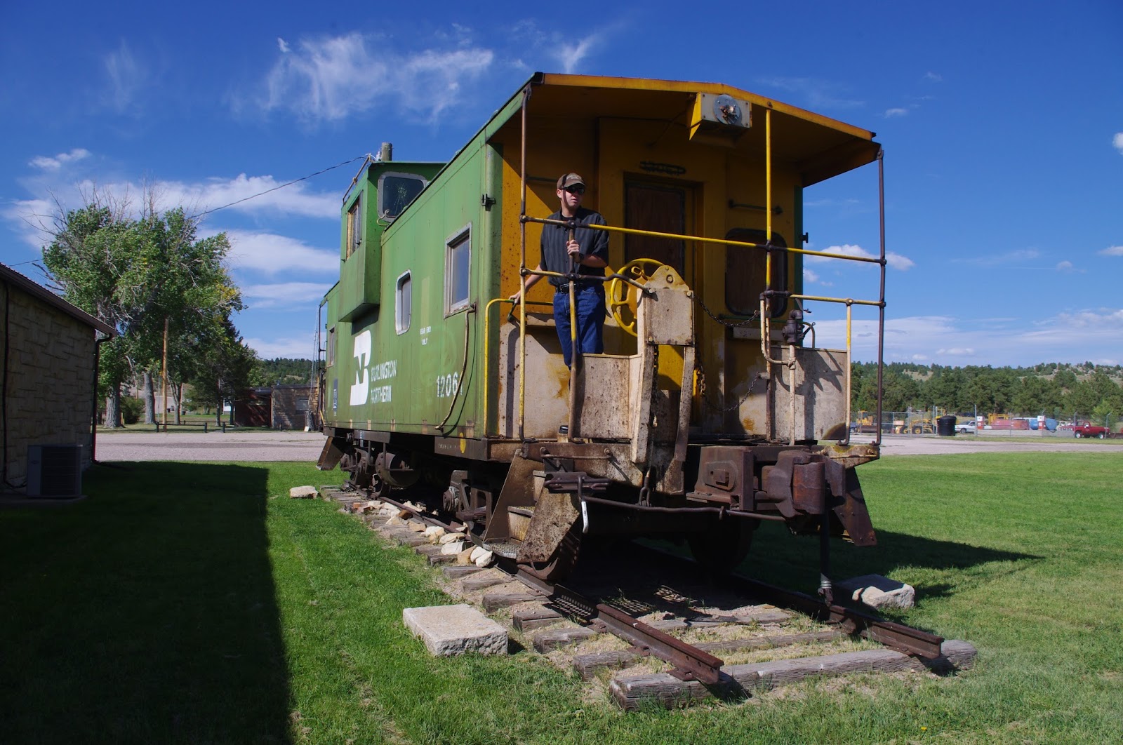Railhead Railroad displays at Anna Miller Museum, Newcastle Wyoming