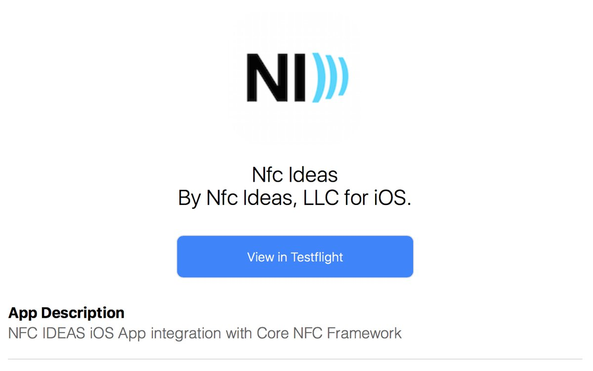 NFC IDEAS iOS11 beta available for download