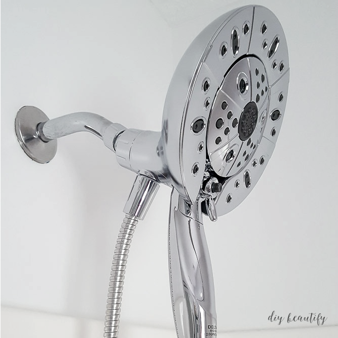 How to Swap out a Showerhead (and Delta ShowerHead Giveaway) DIY