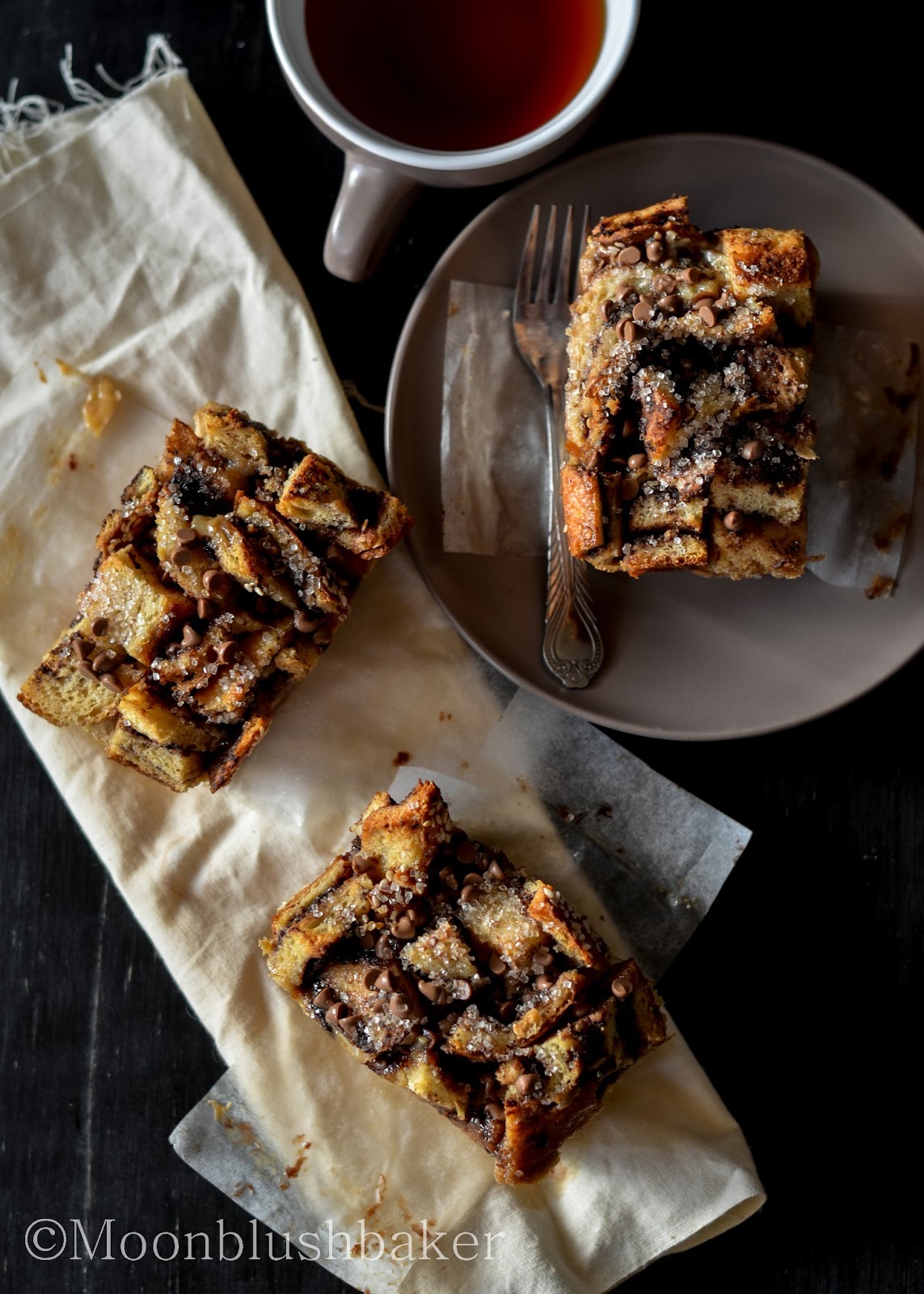 The moonblush Baker: Why Winter? /-/ Nutella “muffin” bread pudding