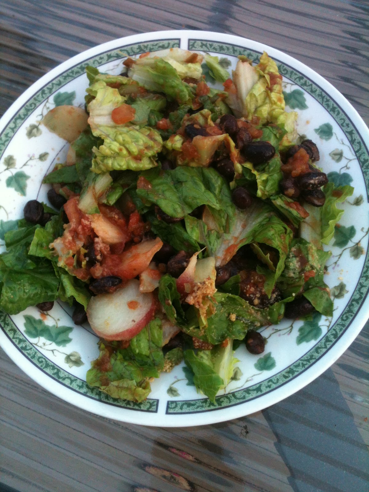 The Gluten Free Vegan Black Bean Peach Salad