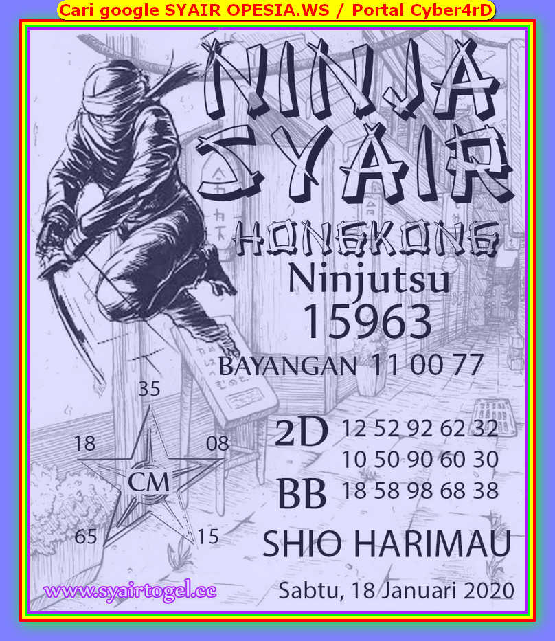 Syair hongkong 18 Januari 2020 KODE SYAIR SGP SYAIR HK