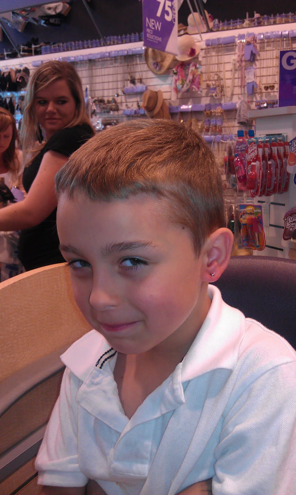 The Bonham Blog Alex Gets His Ear Pierced