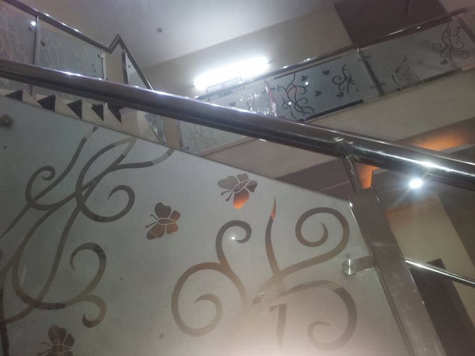 Glass Etching Designs For Staircase Glass Designs