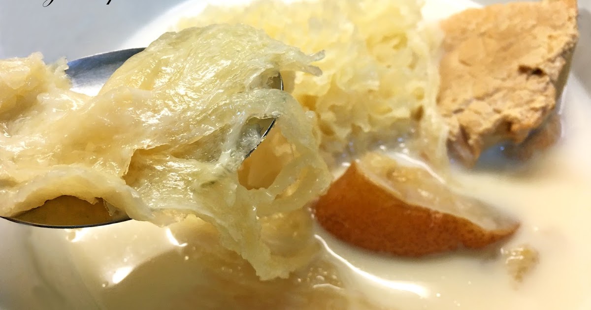 DOUBLEBOILED BIRD'S NEST WITH MILK, WHITE FUNGUS AND PEAR Lava Queen