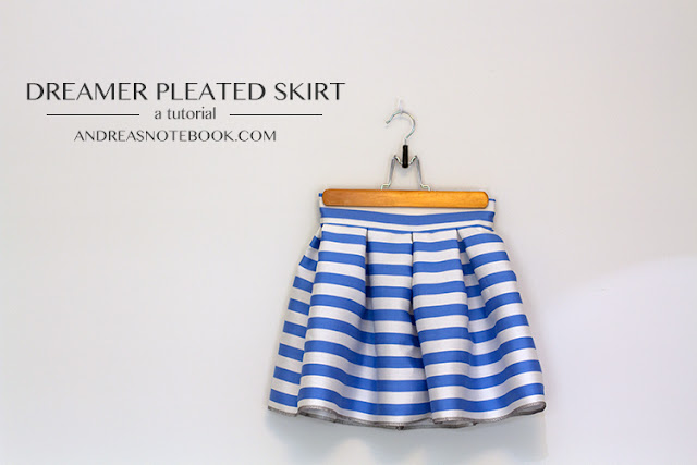 Free sewing tutorial for  Pleat Skirt