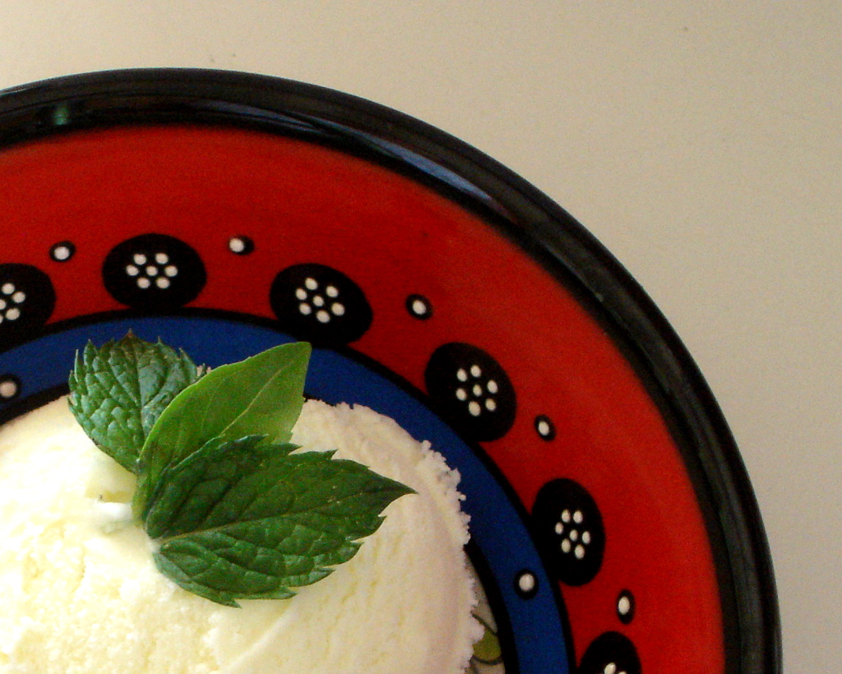 woman with wings basil mint ice cream