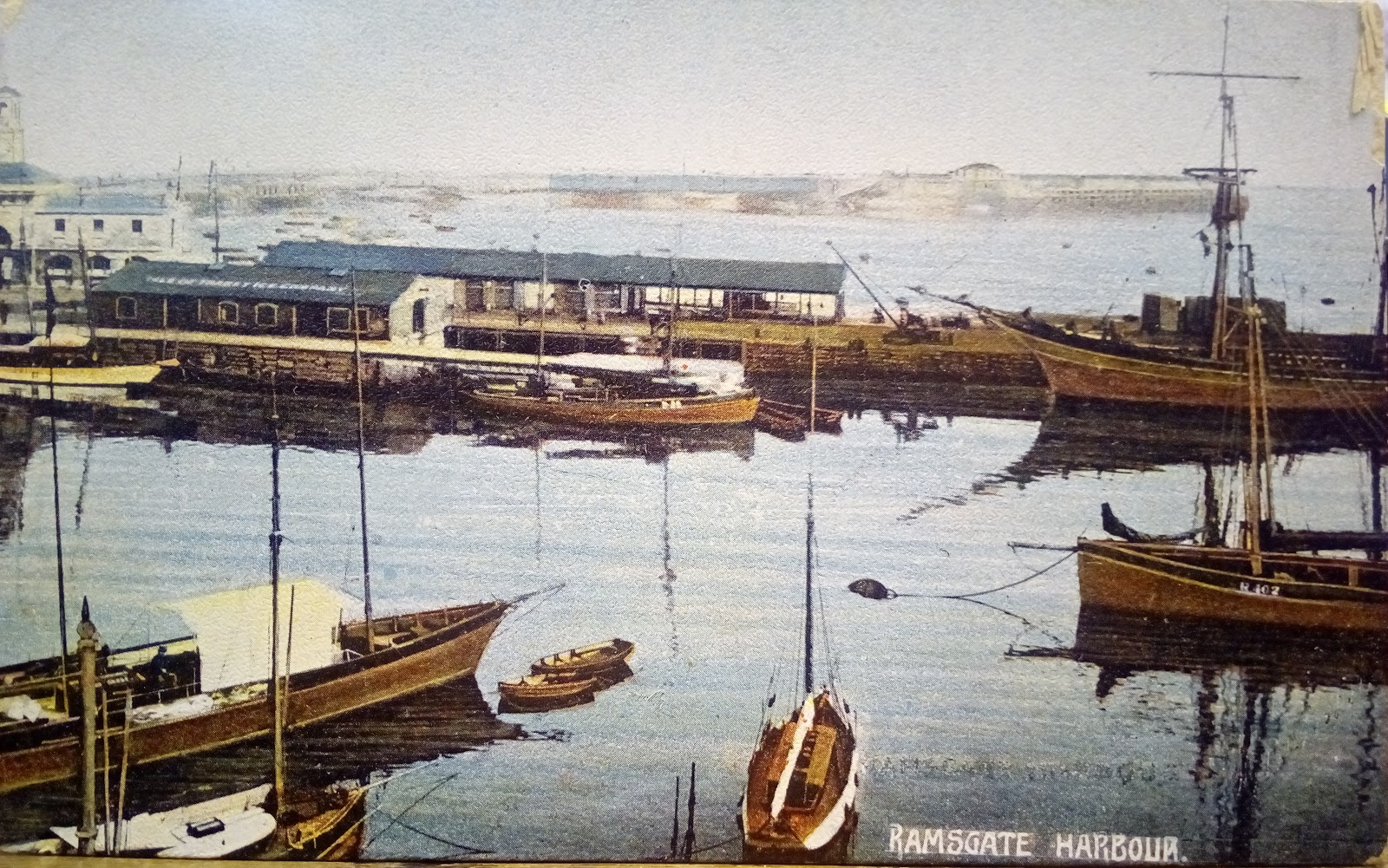 Tent pitched at Abbot's Hill Ramsgate and more old postcards