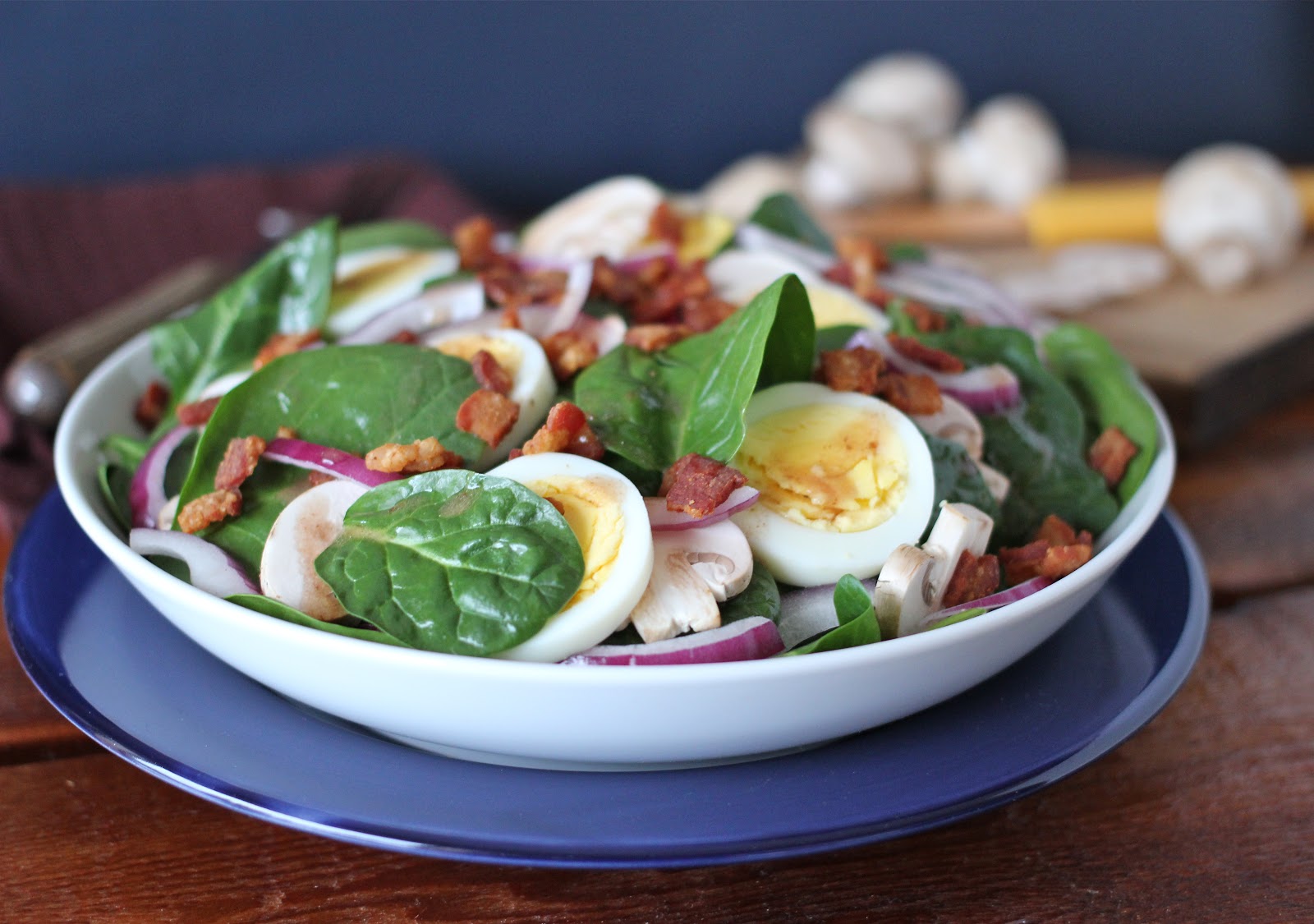 Arctic Garden Studio Spinach Salad with Hot Bacon Dressing