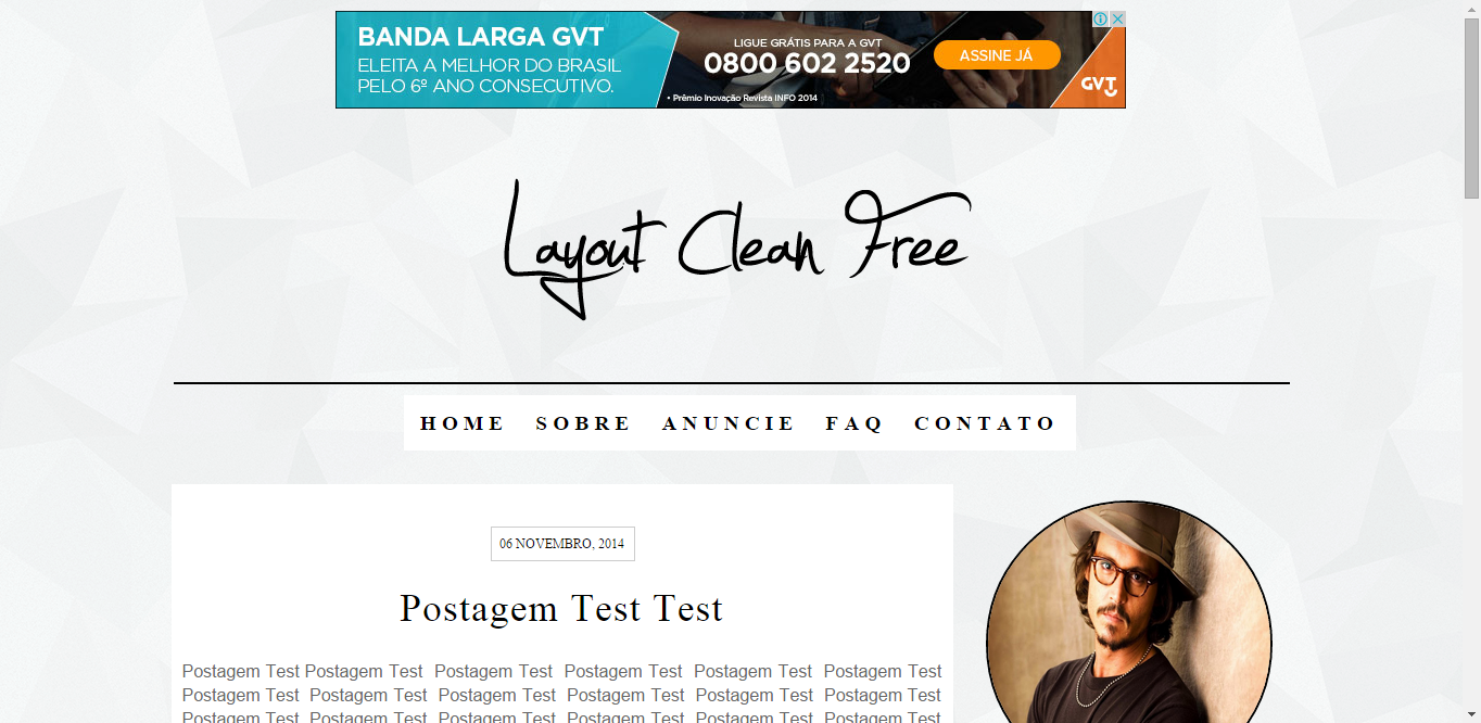 Layouts Free para seu blog Layout Clean Free