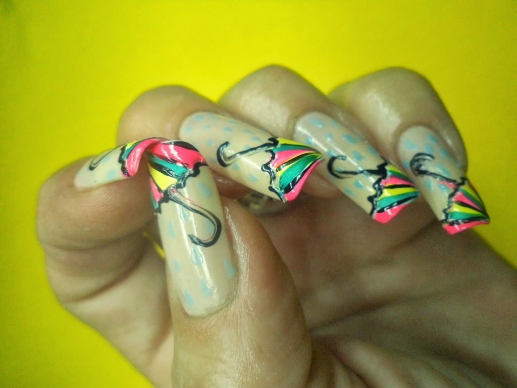 simple nails 699 Umbrella nails , umbrella nail art