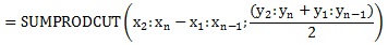 Numerical Integration In Excel - SUMPRODUCT Function Numerical Integration In Excel - SUMPRODUCT Function