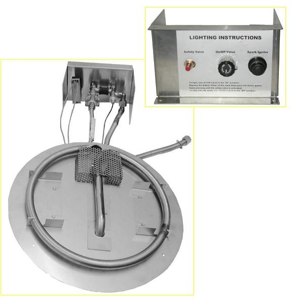 Outdoor Kitchen OCP Propane Gas, Chimney Brushes And Fire Magic Ice Maker