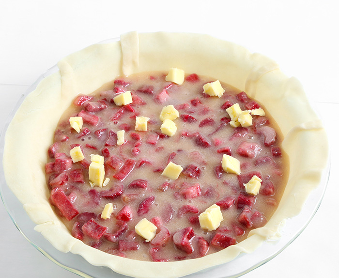Rhubarb Pie with Double Crust Sprinkle Bakes