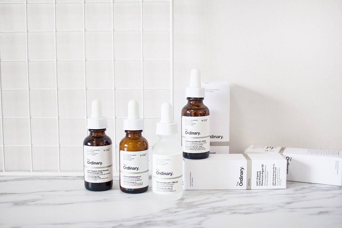 The Ordinary Skincare, Deciem, Niacinamide 10% + Zinc 1%, Caffeine Solution 5% + EGCG, Advanced Retinoid 2%, 100% Organic Cold-Presed Moroccan Argan Oil