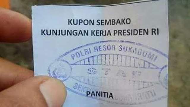 Viral Kupon Sembako Kunker Presiden, Ini Penjelasan Polres Sukabumi