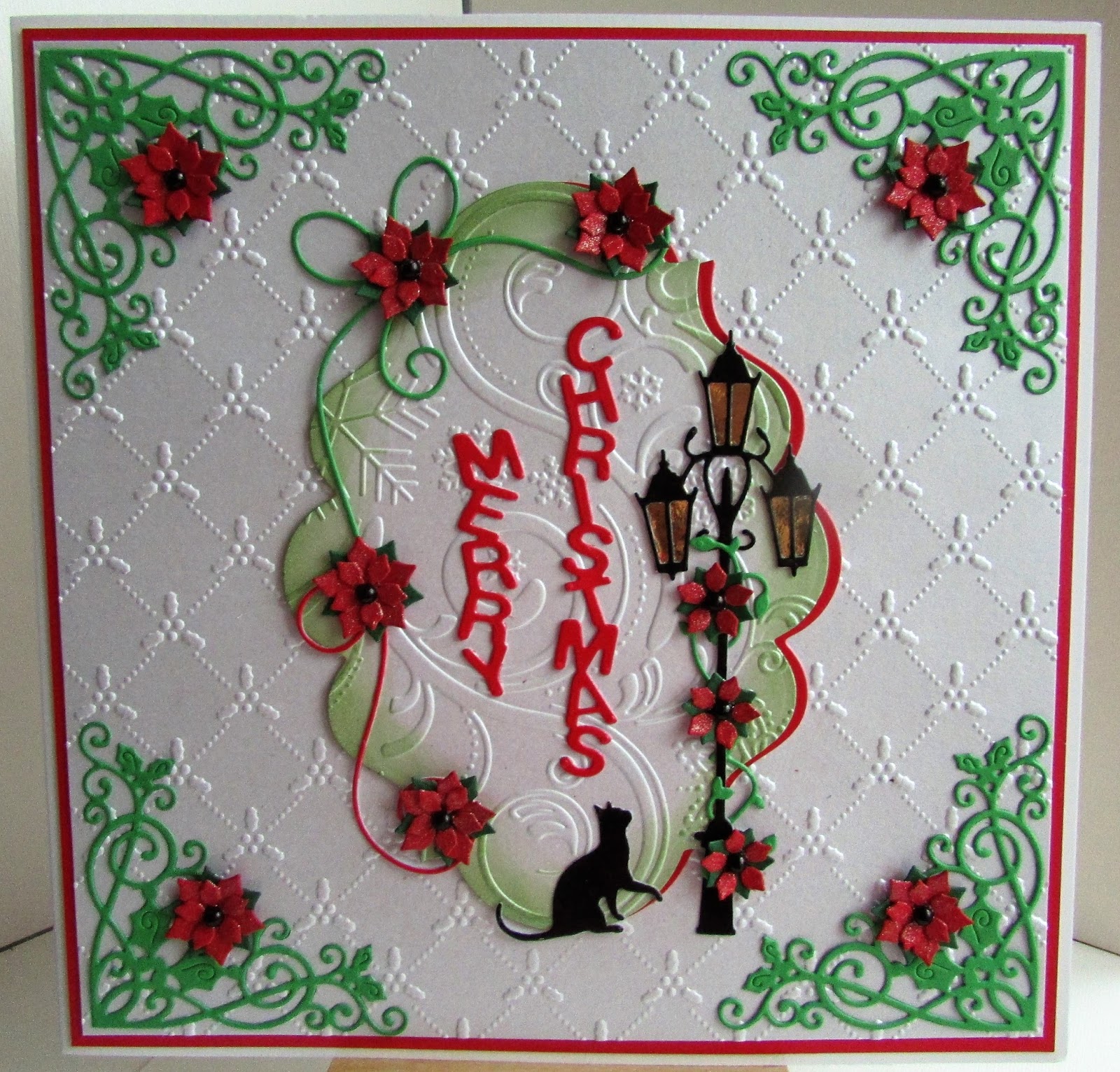 Lizzies craft space Die cut Christmas card 2