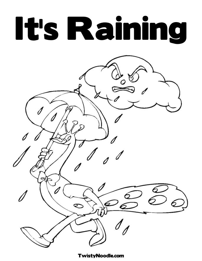 Printable raining kindergarten coloring pages - shedwery