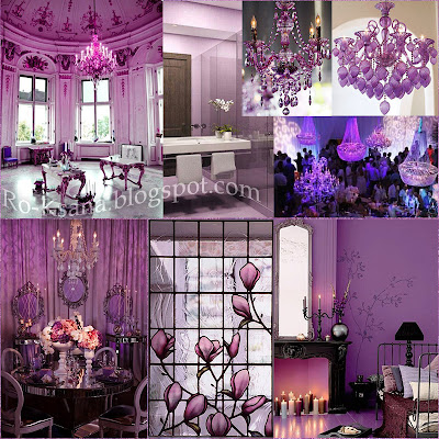 Интерьер дизайн палитра Сияющая Орхидея Radiant Orchid цвет года 2014 модные украшения