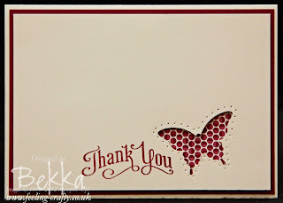 Stylish Thank You Card by Stampin' Up! Demonstrator Bekka Prideaux - check out her blog for lots of great ideas