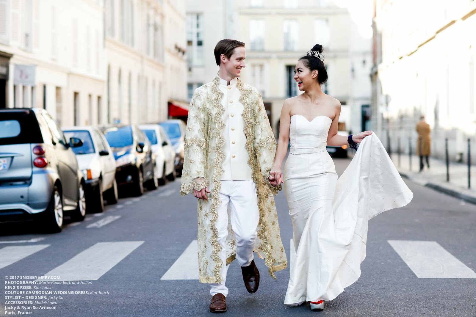 Jacky So & Ryan Arneson by Marie-Paola Betrand-Hillion Paris Wedding Unique Cambodian Fashion 03 SNOBBYHIPPY.com