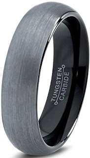 Black titanium wedding band