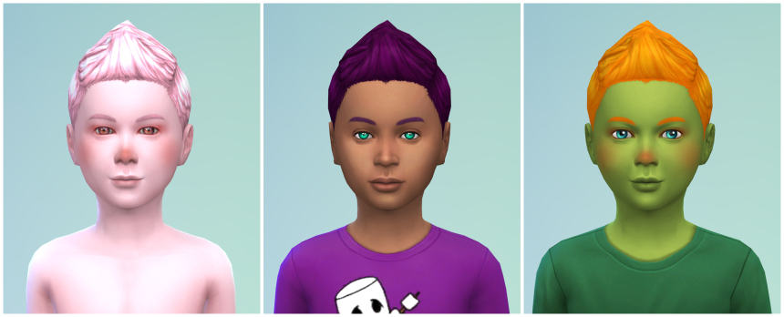 My Sims 4 Blog 70 Matching Berry Recolors For Boys Spiked Hair