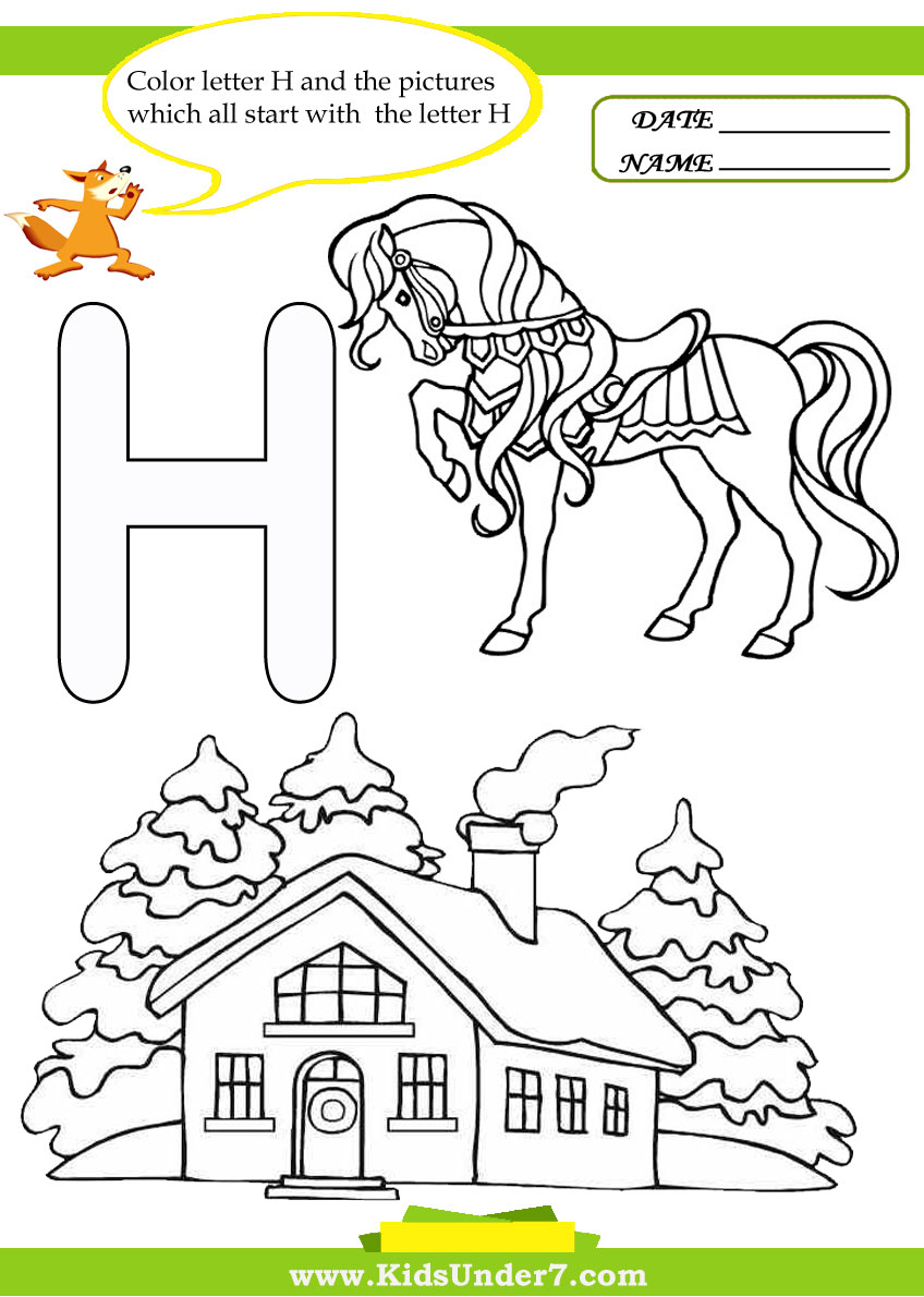 h coloring pages for kids - photo #37
