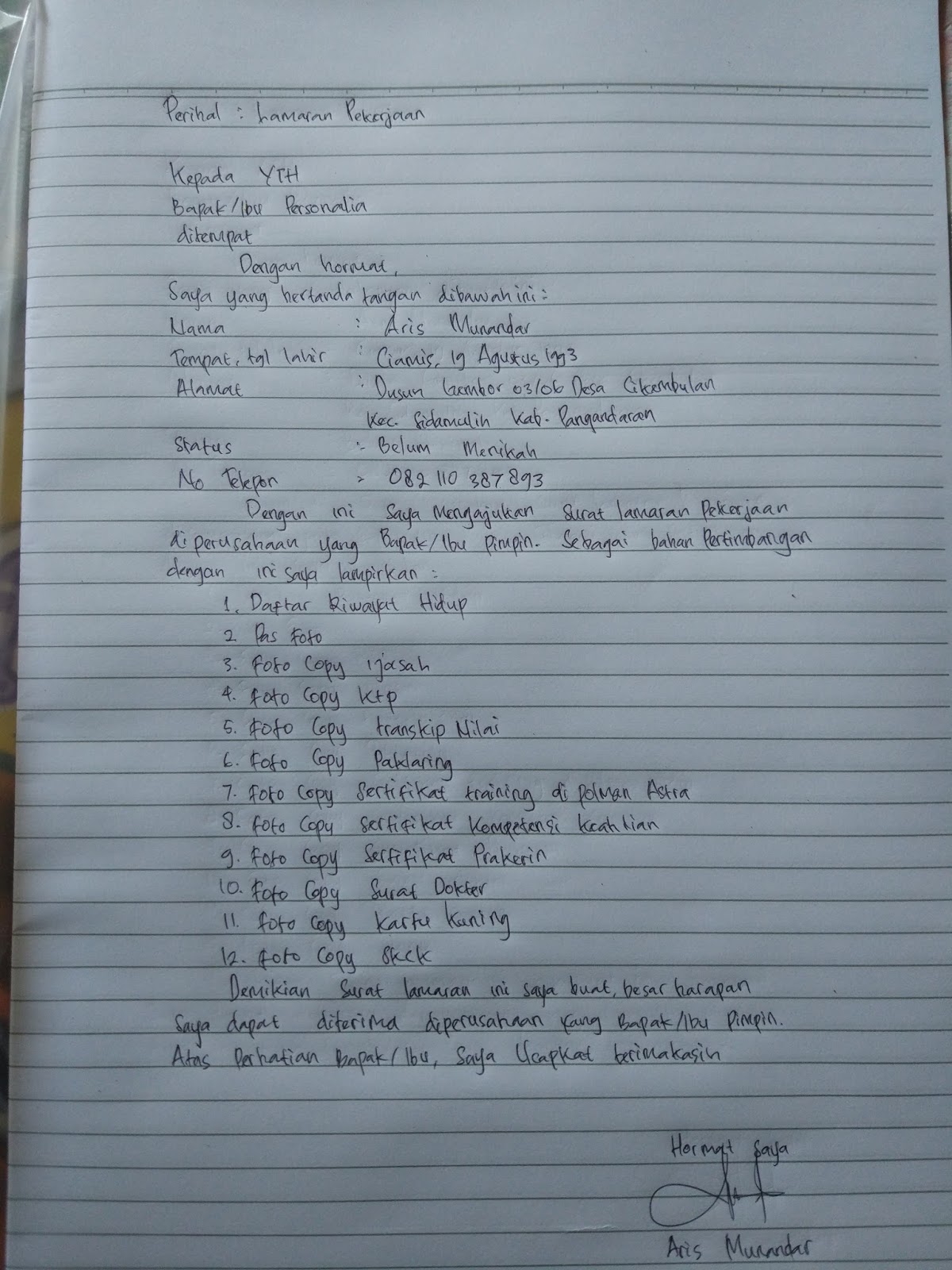 50 Contoh Surat Lamaran Kerja Tulis Tangan Latin Berbagi Resep 50 Contoh Surat Lamaran Kerja Tulis Tangan Latin Berbagi Resep