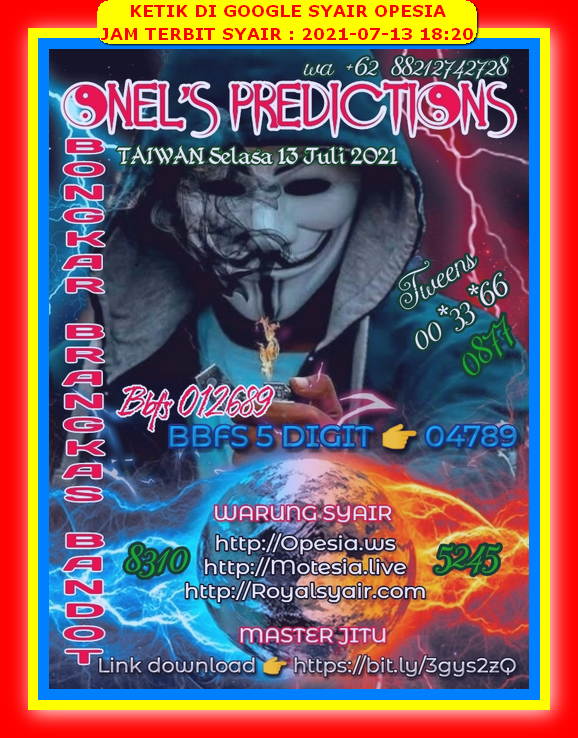 Syair Harian Hk 13 Juli 2021 Kode Syair Sgp Hk Sd Motesia