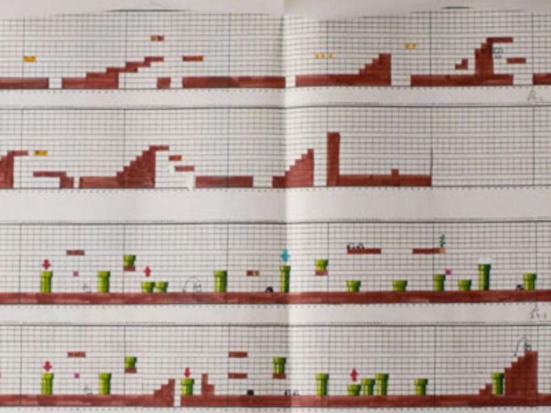 See Original Graph Paper Sketches That Became 'Super Mario Bros