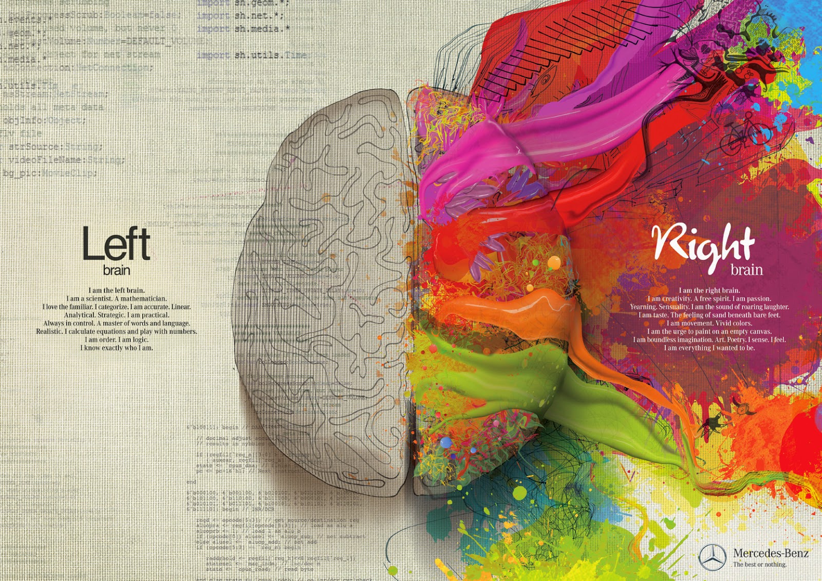 Left Brain Vs. Right Brain, The Eye Opening Insights - Photo Mercedes-Benz