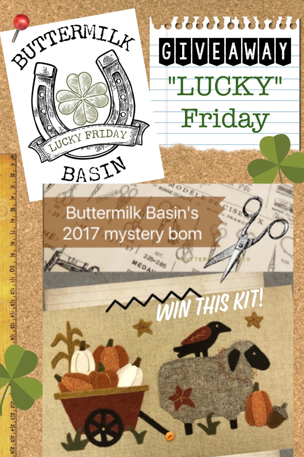 Buttermilk Basin Design Studio FREE Sheep & Pumpkin Cart Pattern